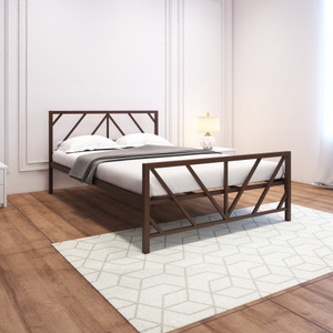 homdec Ara Metal Double Bed, 198 cm x 129 cm (6.5 ft x 4.23 ft)