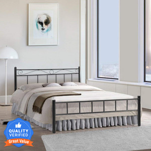 FurnitureKraft London Metal Queen Bed