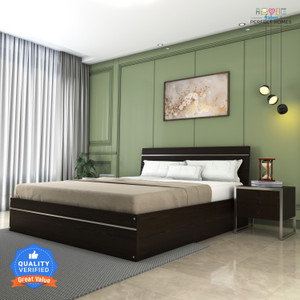 Flipkart Perfect Homes Birmingham Engineered Wood King Bed, 2131 mm x 187 cm (69.91 ft x 6.14 ft)