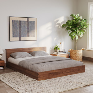 Wakefit Cosmo Platform Low Height Engineered Wood Queen Bed, 209.7 cm x 156.9 cm (6.88 ft x 5.15 ft)