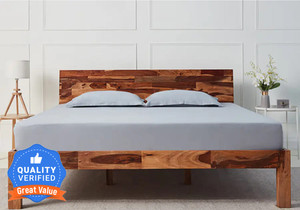 Flipkart Perfect Homes Sheesham Solid Wood Queen Bed
