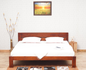 Woodefly Sheesham Wood King Size Bed Without Storage/ Double Bed/ Cot Bed for Bedroom Solid Wood King Bed