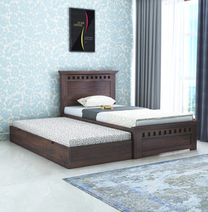 Ganpati Arts Sheesham Wood Armania Wooden Single Cot For Home/Single Trundle Bed With Storage Solid Wood Single Drawer Bed