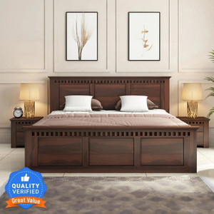Flipkart Perfect Homes A beautiful Kuber king size bed with storage for living room sheesham wood cot Solid Wood King Box Bed