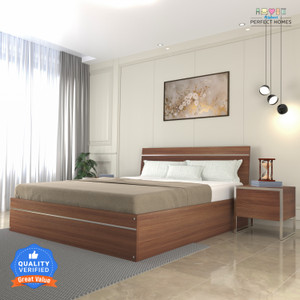 Flipkart Perfect Homes Birmingham Engineered Wood King Bed, 2131 mm x 187 cm (69.91 ft x 6.14 ft)