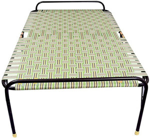 India wood mart Heavy Weight Frame with 2 in 1 Niwar, Extra Shoe Base, Indoor-Outdoor Purpose Metal Queen Bed