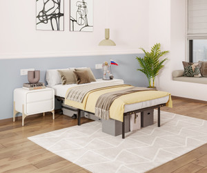 ARLAVYA Powder Coated smart bed 3ft x 6ft, with max. wt. capacity of 300 kgs Metal Single Bed