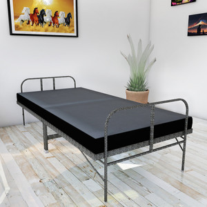 PS PARVESH SMART Tripple Layer Folding Memoery Foam 4.5inch Bed with AntiSkid Rexine Size(3 x6ft Metal Single Box Bed