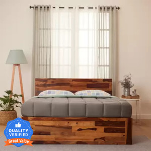 Flipkart Perfect Homes Sheesham Solid Wood King Box Bed