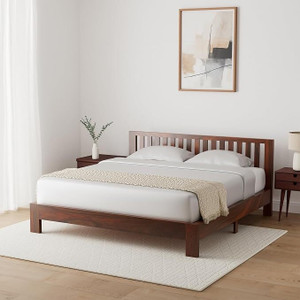 Home Edge Home Edge Solid Wood Bed Collection Solid Wood King Bed, 198.12 cm x 182.88 cm (6.5 ft x 6.0 ft)