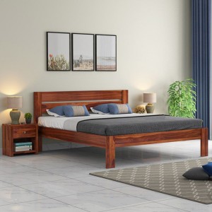 Mamata Wood Decor Sheesham Wood King Size Bed without Storage|Bed|Single Bed |Double Bed Solid Wood King Bed