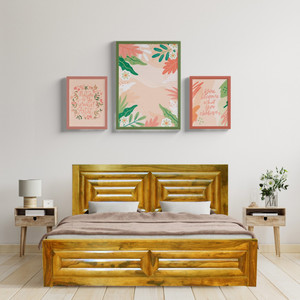 Meera Handicraft A classic design in bed made to pure sheesham wood for your bedroom, living room Solid Wood Queen Box Bed