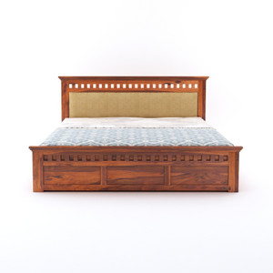 GOYALINTERIOR Sheesham Wood Hydraulic Bed/Cot Wooden Palaung For Bedroom/Home/Hotel Solid Wood King Hydraulic Bed