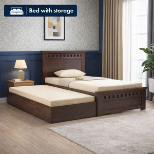 Ganpati Arts Armania Sheesham Wood Trundle Bed/Cot With Box Storage | Solid Wood Single Box Bed, 198 cm x 106 cm (6.5 ft x 3.48 ft)