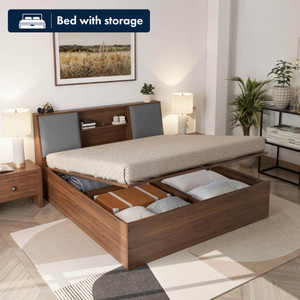 Wakefit Orion Engineered Wood King Hydraulic Bed, 223 cm x 191 cm (7.32 ft x 6.27 ft)