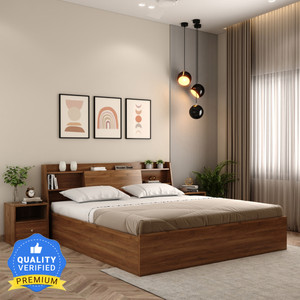 Wooden Street Celestia Wood Double Bed With Box Storage For Bed Room/Kids Room Engineered Wood King Box Bed