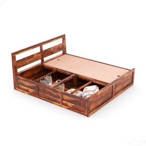 Allie Wood Rosewood (Sheesham) Solid Wood King Box Bed