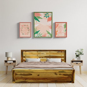 Meera Handicraft bed solid sheesham wood in king size Delivery Condition - DIY(Do-It-Yourself)) Solid Wood King Box Bed