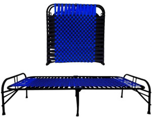 shiv ent Foldable Bed Portable Single Folding Bed Niwar Charpai Khatiya Bed for Sleeping Metal Single Bed