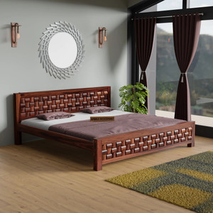 AMBICA WOODMART AMBICA WOODMART Shesham Wood Bed Solid Wood King Bed