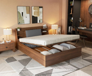 Wakefit Leo Engineered Wood Queen Hydraulic Bed