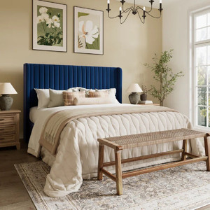 Mooncraft Furniture Premium king Size Beds | Cot for Bedroom | Double Bed Solid Wood King Bed, 205.74 cm x 187.96 cm (6.75 ft x 6.17 ft)