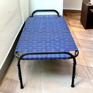 RAZVI Folding Cot Portable Single Folding Bed Niwar Charpai Khatiya Metal Single Bed, 35 cm x 60 cm (1.15 ft x 1.97 ft)