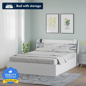 Nilkamal Marbito Engineered Wood King Box Bed, 224.8 cm x 190.4 cm (7.38 ft x 6.25 ft)