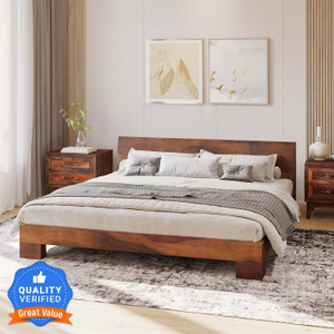 Allie Wood Rosewood ( Sheesham ) Solid Wood King Bed