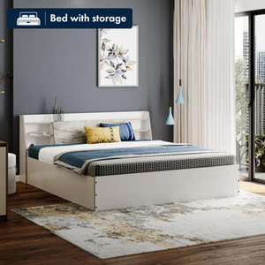Wakefit Castor Engineered Wood King Box Bed, 223 cm x 191 cm (7.32 ft x 6.27 ft)