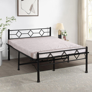 Delite Kom Dory Foldable Metal Double Bed (6.7x4ft) | Heavy Load | 1 Year Warranty | Strong Metal Double Bed, 204.5 cm x 122 cm (6.71 ft x 4.0 ft)