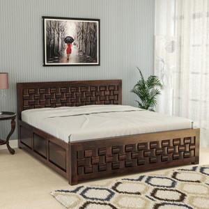 Bhagwati Arts Solid Sheesham Wood King Size For Bedroom | Hotel | Solid Wood King Box Bed
