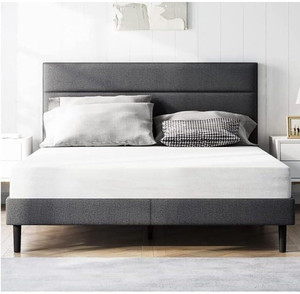 shivang mattress Fabric Upholstered King Size Bed With Headboard For Bedroom/ Kids Room/ Hotel || Engineered Wood King Bed