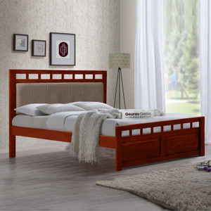 Gouravgenic Handicraft Teak (Sagun) Solid Wood King Bed