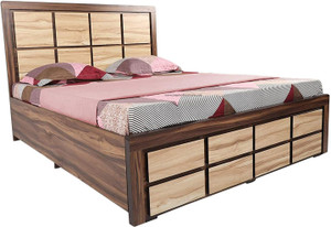 CASPIAN Double Bed Engineered Wood Double Box Bed, 190.5 cm x 157.48 cm (6.25 ft x 5.17 ft)