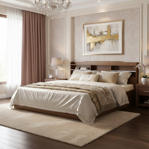 NEUDOT TATUM Engineered Wood King Box Bed, 217 cm x 194 cm (7.12 ft x 6.36 ft)