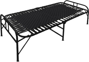 Nandeksha Portable Single Folding Bed Space Saving Heavy Duty Foldable Bed Frame/Khat Cot Metal Single Bed, 35 cm x 60 cm (1.15 ft x 1.97 ft)