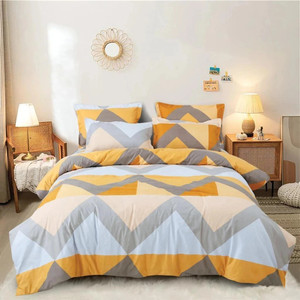 CLOVIS KRAFTS 240 TC Microfiber King Geometric Fitted (Elastic) Bedsheet