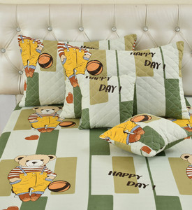 CLOVIS KRAFTS Microfiber King Fitted (Elastic) 240 TC Printed Bedsheet