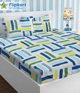 Flipkart SmartBuy 220 TC Cotton Double Floral Flat Bedsheet