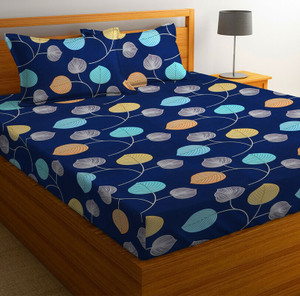 Flipkart SmartBuy 180 TC Microfiber Double Floral Flat Bedsheet