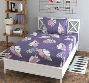 BLUEDOT Cotton Single Flat 200 TC Printed 1 Bedsheet