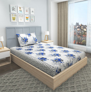 HIDECOR 250 TC Polycotton, Microfiber Single Printed Flat Bedsheet