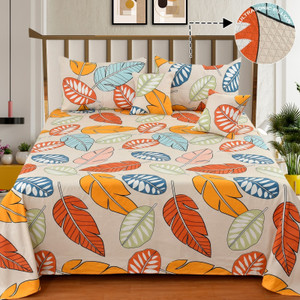 NCS 300 TC Cotton Double Floral Flat Bedsheet