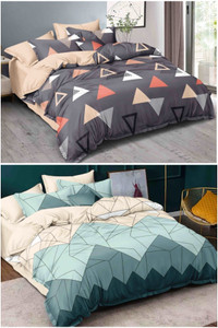 CHHILAKIYA Cotton King Flat 152 TC Checkered Bedsheet