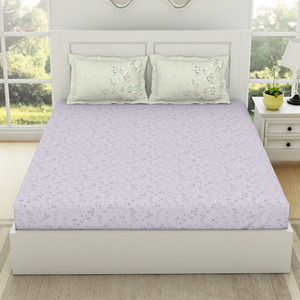 SPACES Cotton Double Flat 144 TC Printed Bedsheet