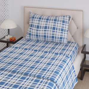 Layers 225 TC Cotton Blend Single Printed Flat Bedsheet