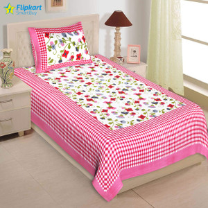 Flipkart SmartBuy 180 TC Cotton Single Jaipuri Prints Flat Bedsheet