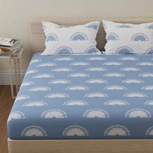 Huesland 144 TC Cotton Double Printed Flat Bedsheet