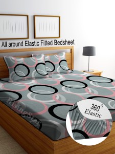 RisingStar 250 TC Cotton King Striped Flat Bedsheet